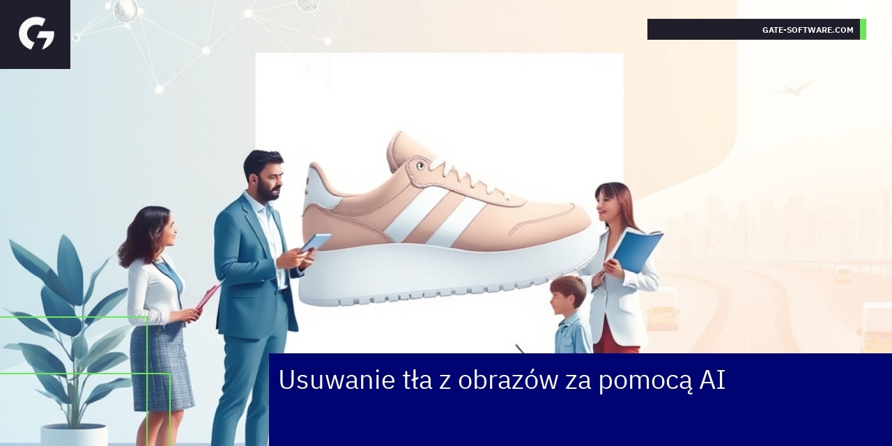 Produkt na jednolitym tle z efektem AI