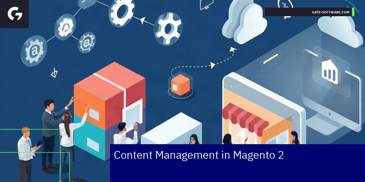 Magento 2 dashboard showing content management tools