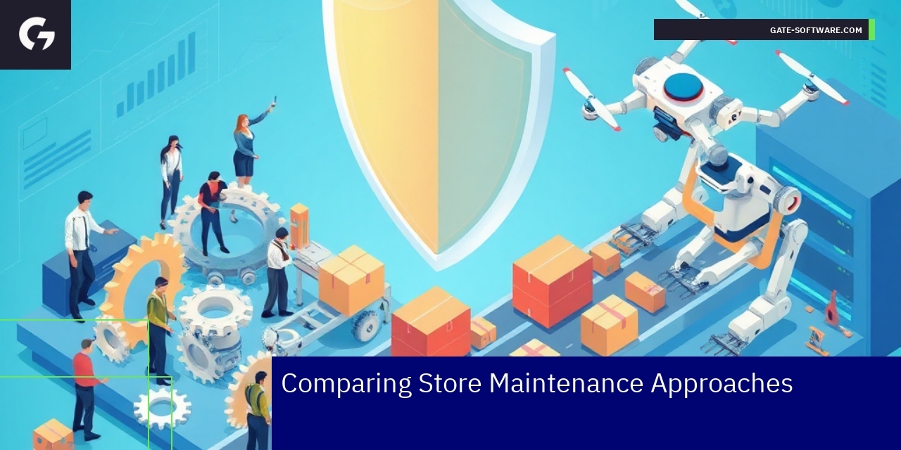 Store Maintenance Strategies and Efficiency Diagram comparing store maintenance methods