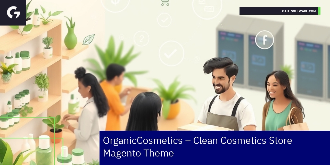 Clean cosmetics Magento theme homepage preview