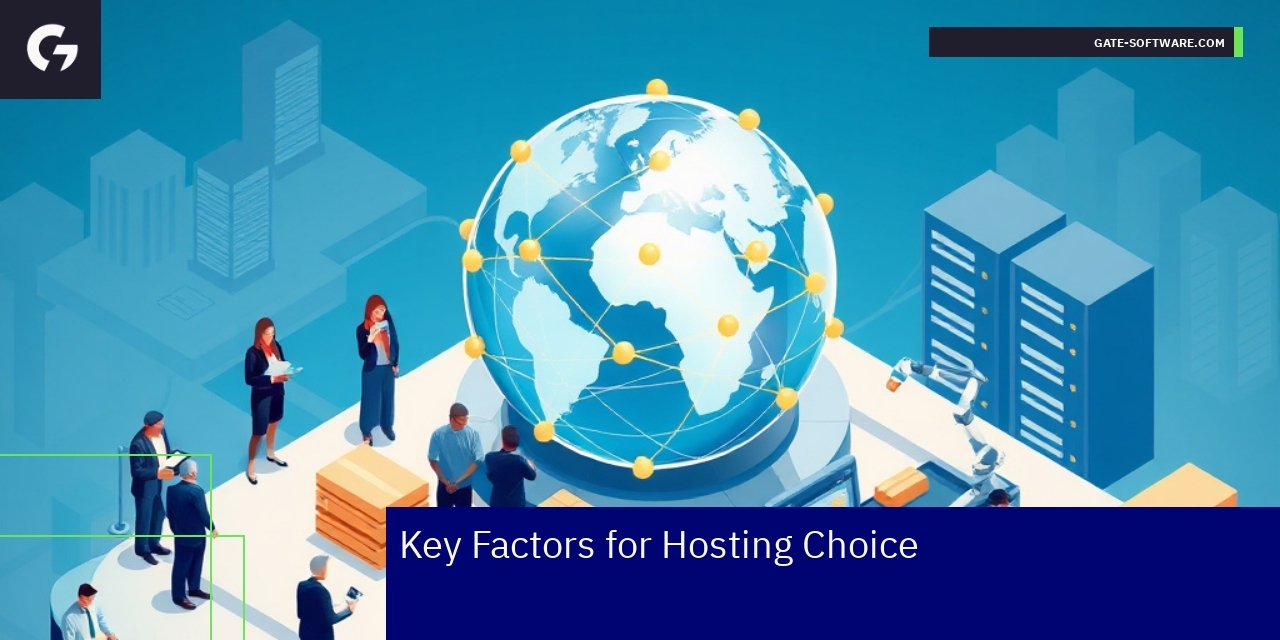 Diagram showing hosting choice factors and benefits