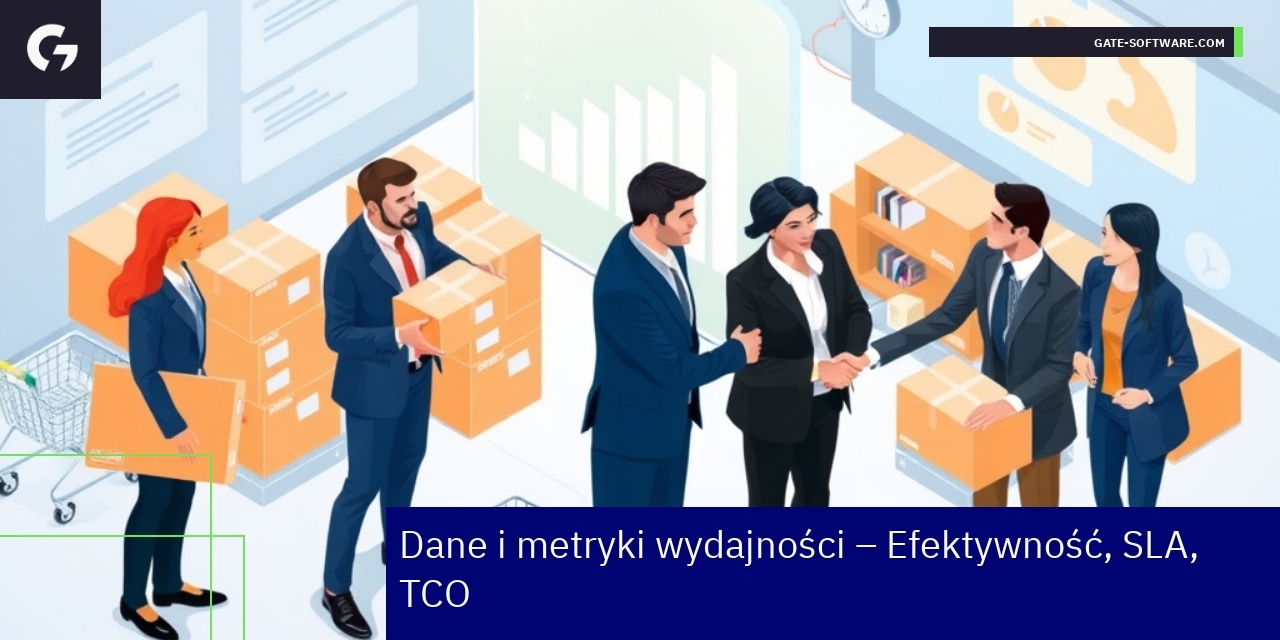 Wykresy efektywności i danych SLA w projektach B2B
