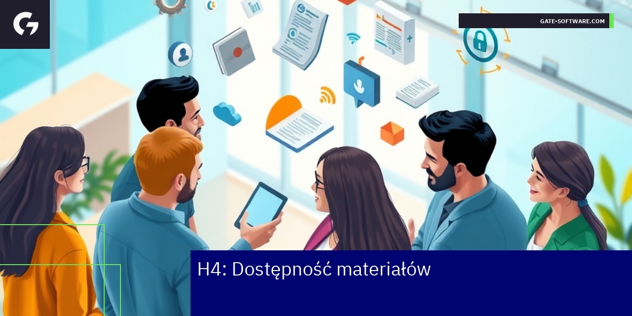 Ilustracja platformy LMS z materiałami edukacyjnymi