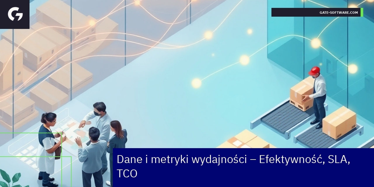 Wykresy i ikony przedstawiające efektywność projektów