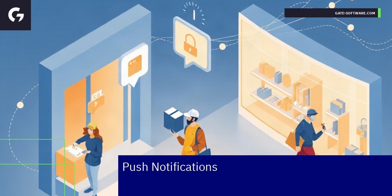 Smartphone showing push notification alerts