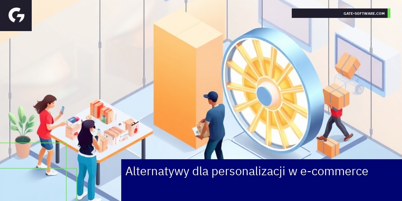 Elementy strategii e-commerce na ekranie komputera