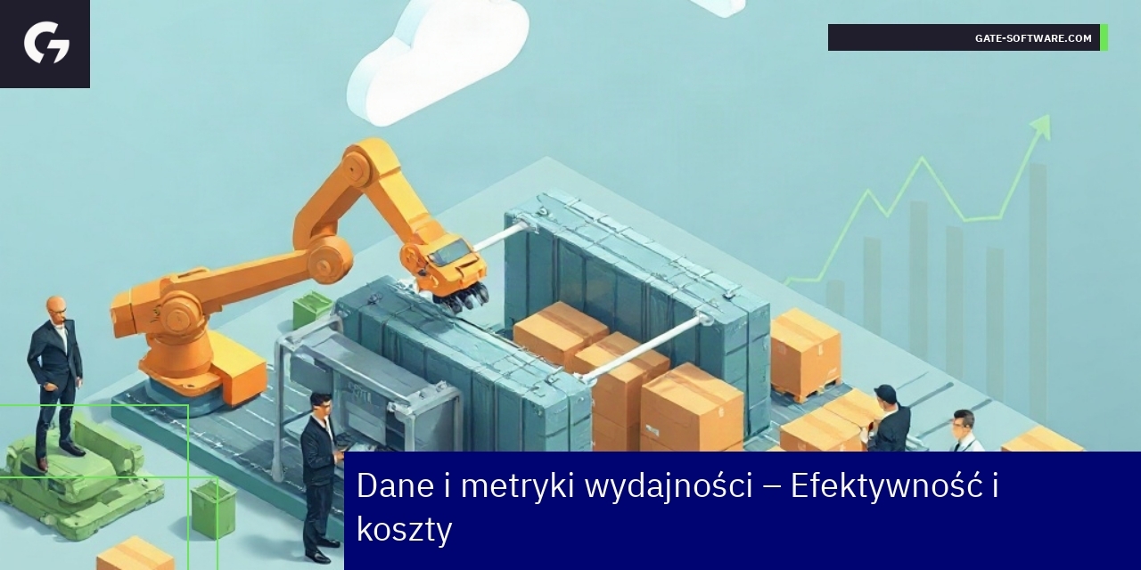 Wykresy pokazujące wzrost wydajności i redukcję kosztów