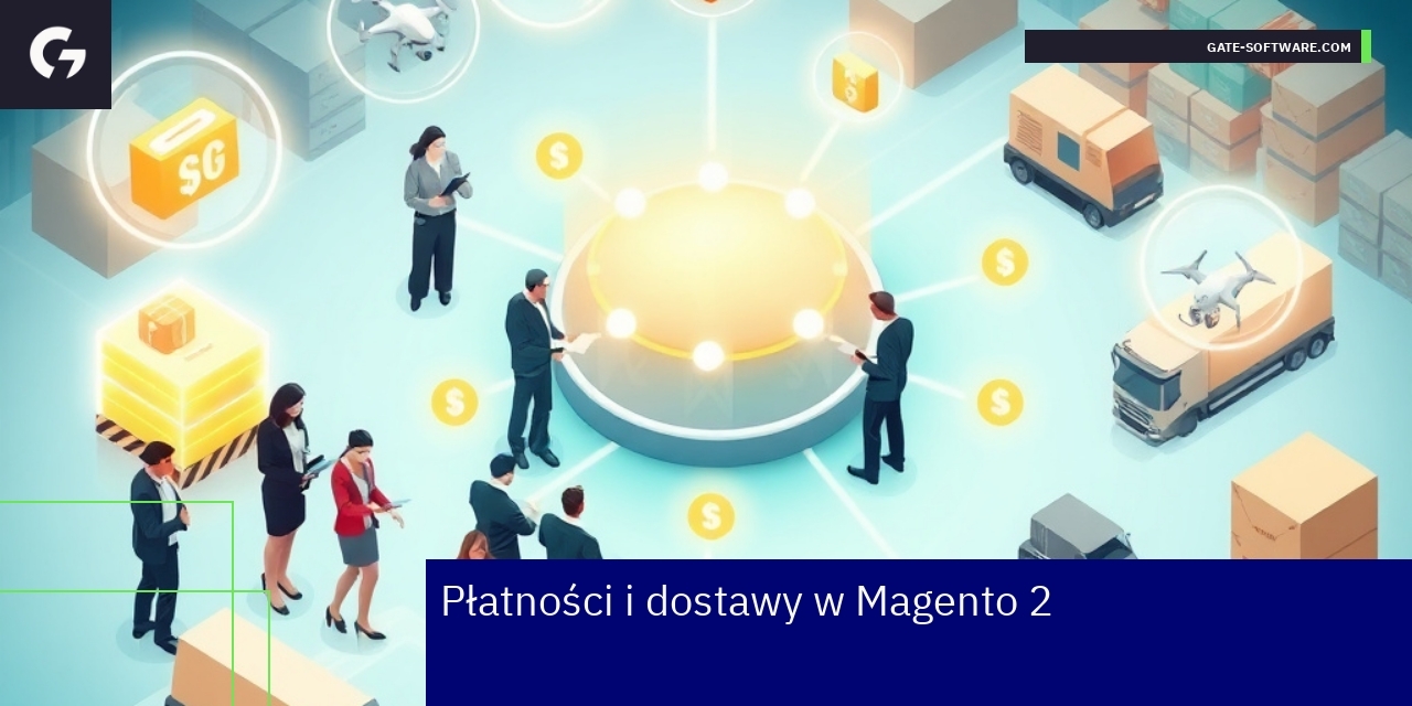 Płatności i dostawy w Magento 2 dla B2B Schemat platformy Magento 2 z płatnościami i dostawami