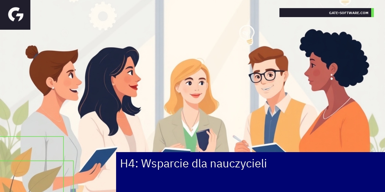 Nauczyciel korzystający z technologii edukacyjnych