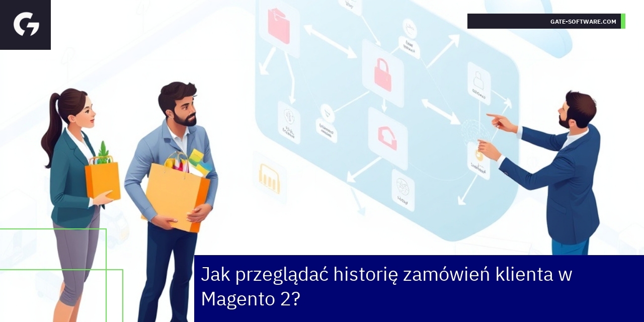 Przegląd historii zamówień w Magento 2 Panel Magento 2 z listą historii zamówień klientów
