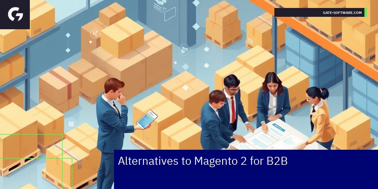 Comparing Magento 2 and B2B Ecommerce Platforms Diagram of ecommerce platforms for B2B businesses