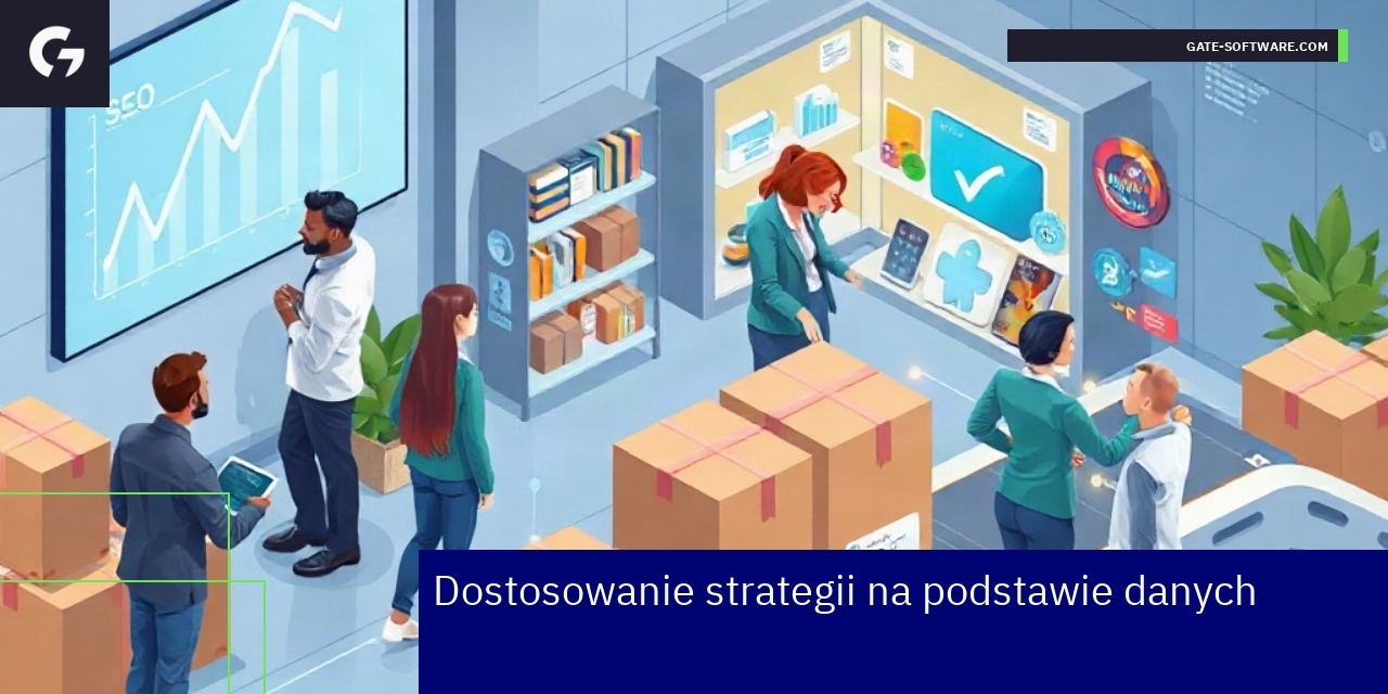 Strategia marketingowa oparta na danych Grafika ilustrująca analizę danych marketingowych