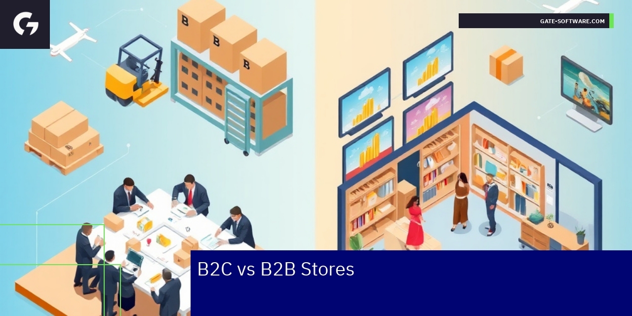 Differences Between B2B and B2C Ecommerce Models Business and consumer shopping online comparison