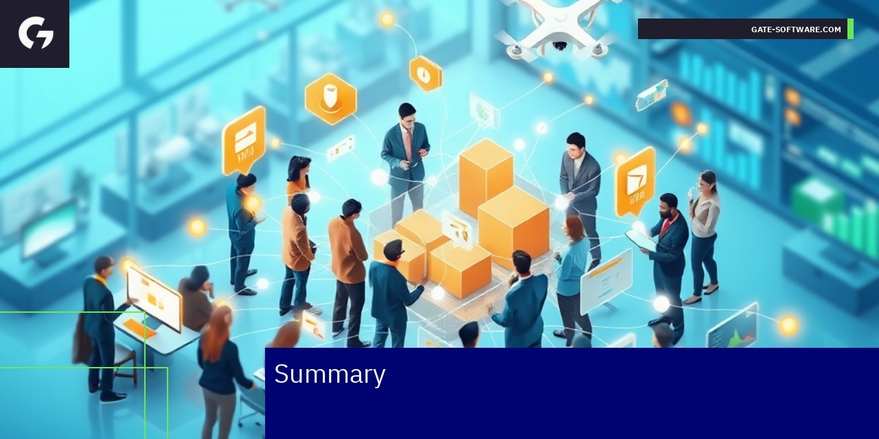 Business professionals collaborating on digital strategy