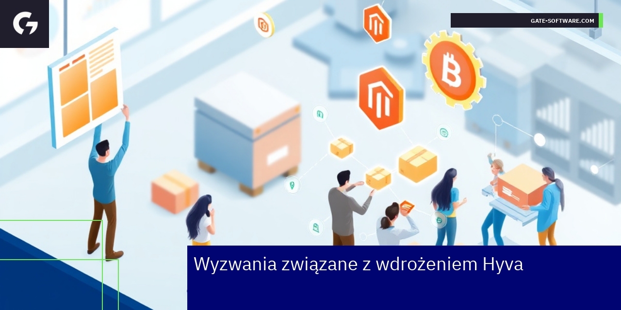 Wyzwania i optymalizacja Hyva w Magento Schematyczna ilustracja optymalizacji sklepu Magento