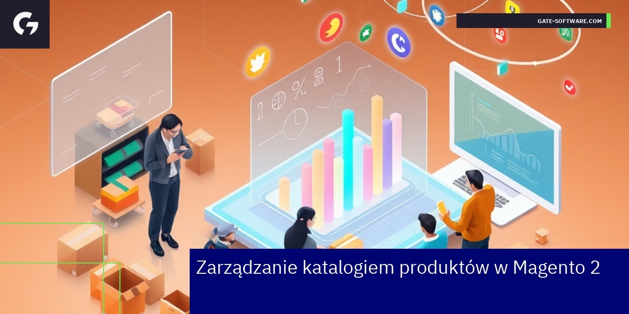 Zarządzanie katalogiem produktów w Magento 2 Dashboard Magento 2 prezentujący promocje i raporty