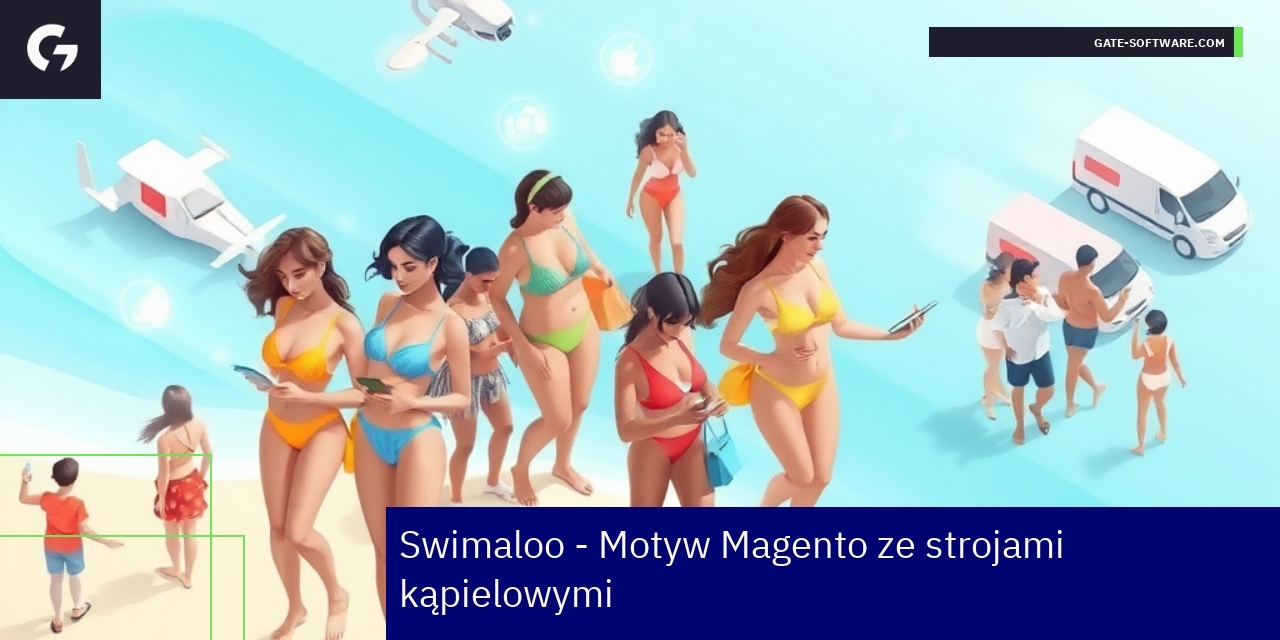 Ekran sklepu Magento z letnimi strojami kąpielowymi