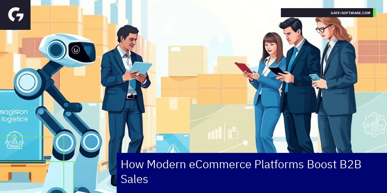 Business people working with eCommerce and ERP integrations