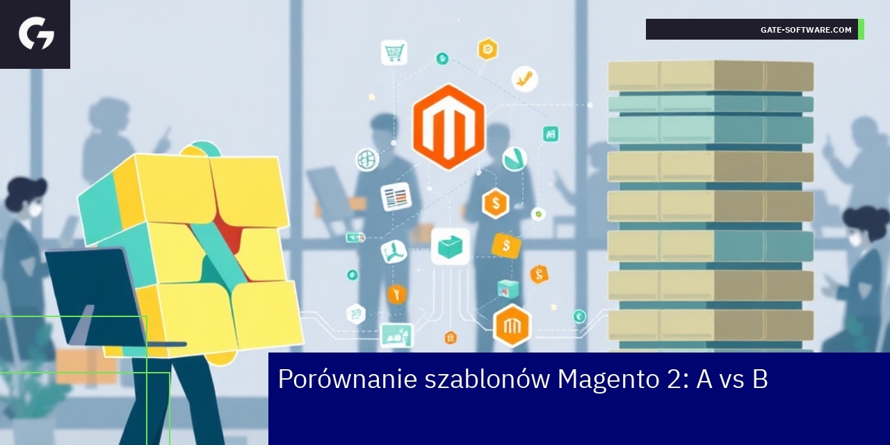 Schemat porównania szablonów Magento A i B