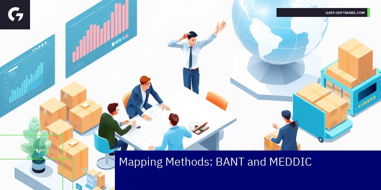 B2B Client Acquisition Using BANT and MEDDIC Methods Diagram showing BANT and MEDDIC sales frameworks