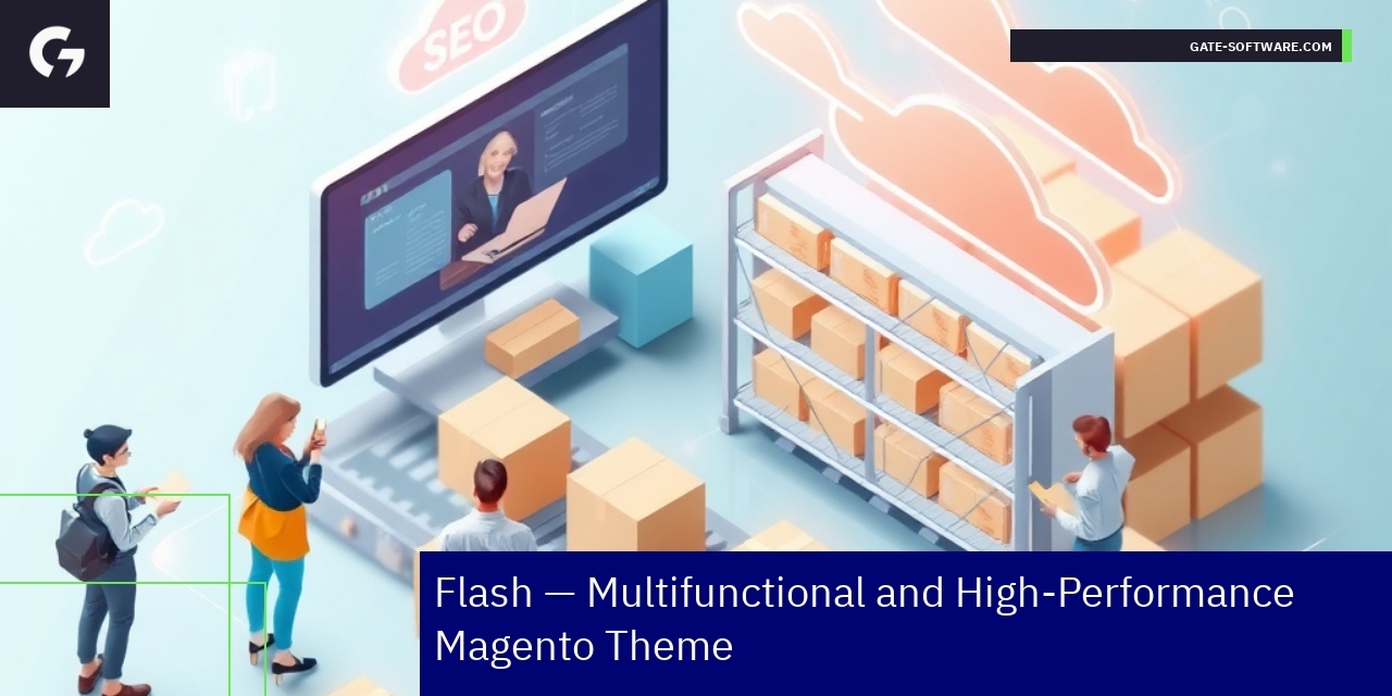 Diagram of Flash Magento theme performance and features