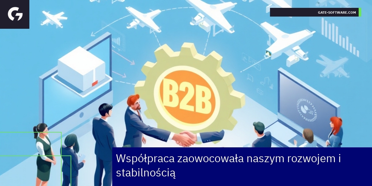 Schemat współpracy i technologii dla firm B2B
