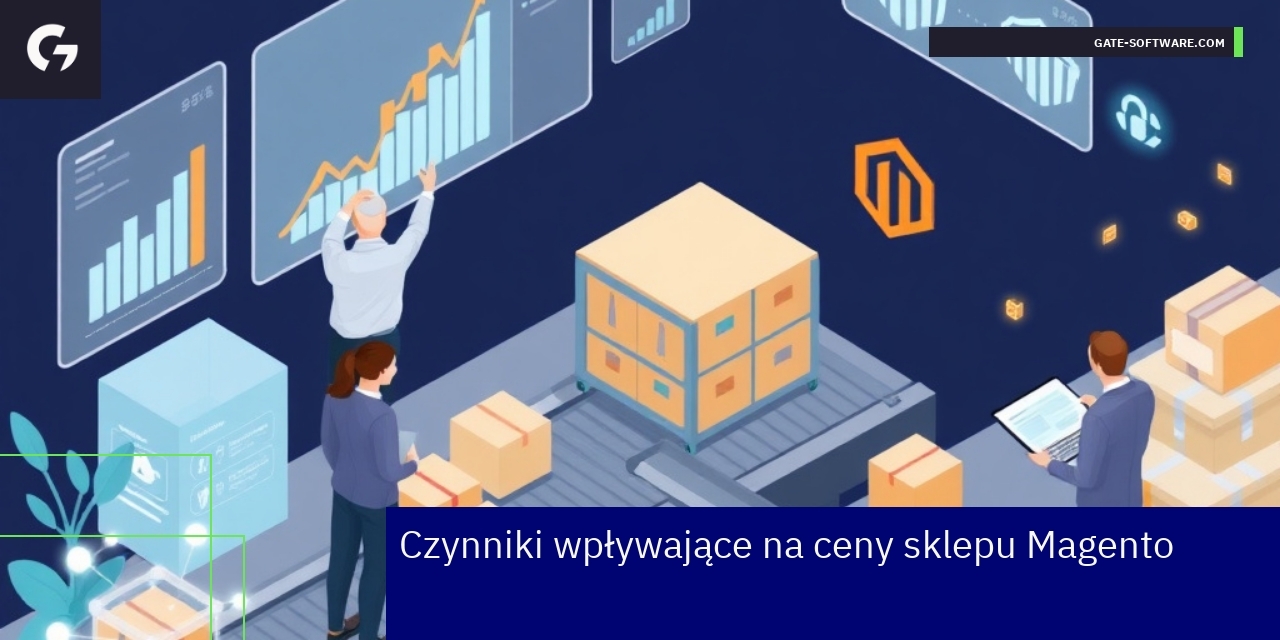 Analiza czynników cenowych i ROI dla sklepu Magento Wykres ROI i kosztów sklepu Magento B2B