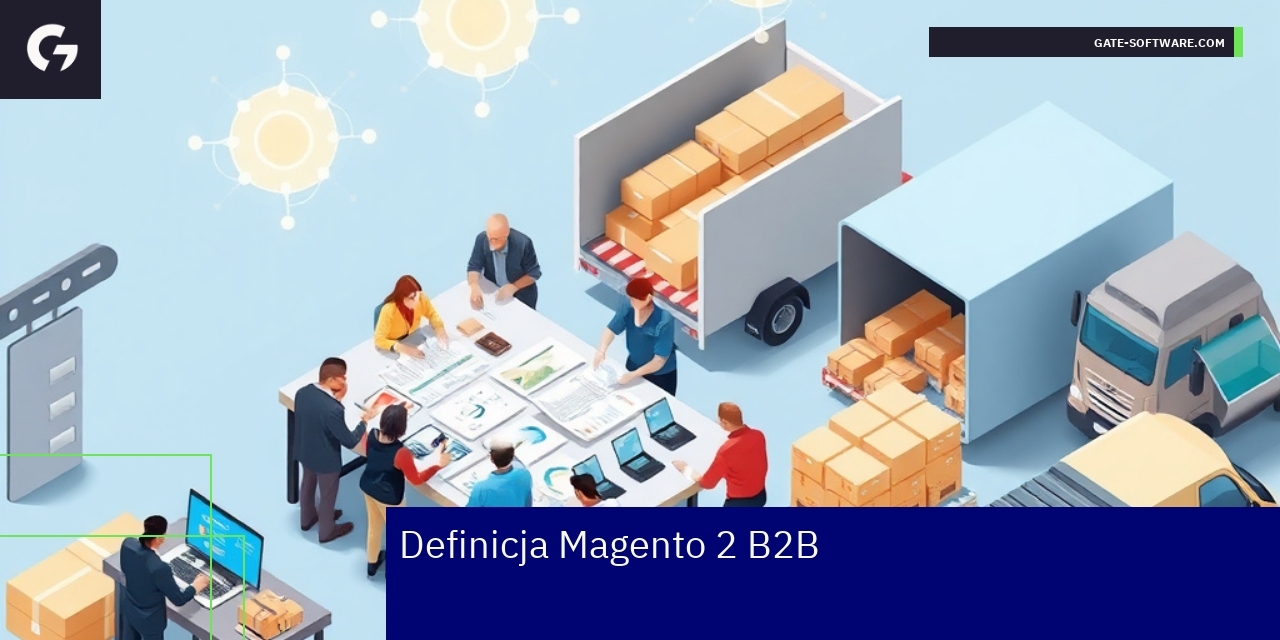 Schemat funkcji platformy Magento 2 B2B dla firm