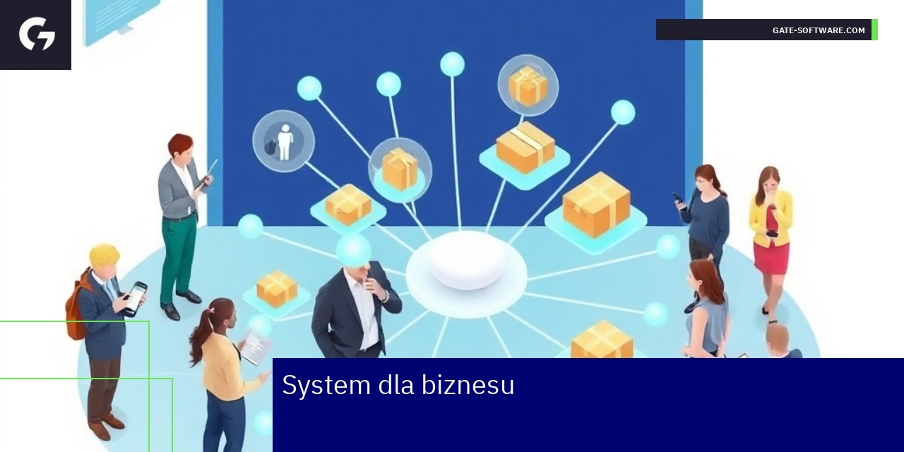 Biznesowe ikony, ludzie i schematy systemów