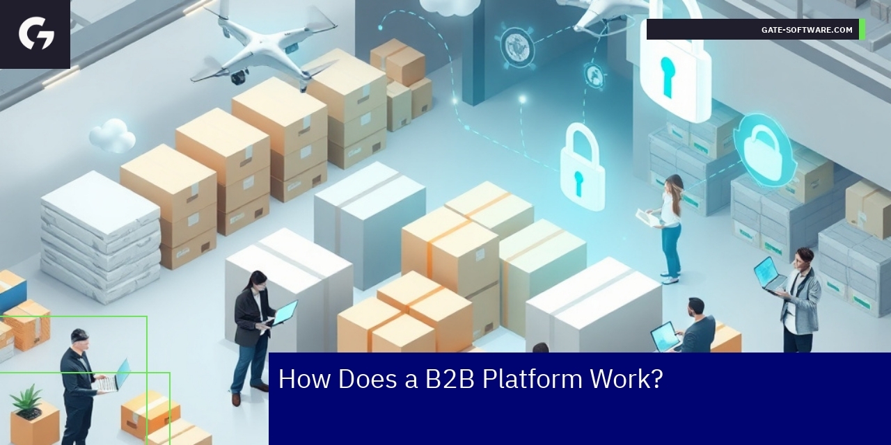 Diagram showing B2B platform integration and features
