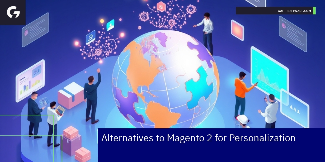 Magento 2 Personalization Alternatives Overview Diagram showing alternative ecommerce platforms comparison