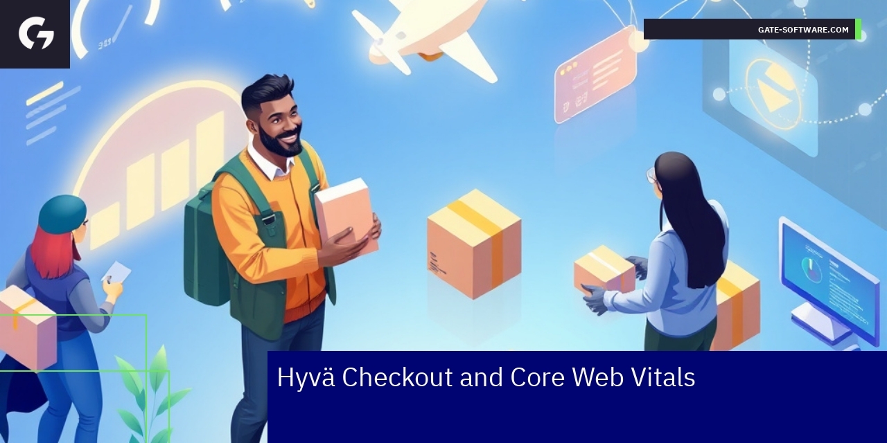Graph showing improved checkout speed and Core Web Vitals
