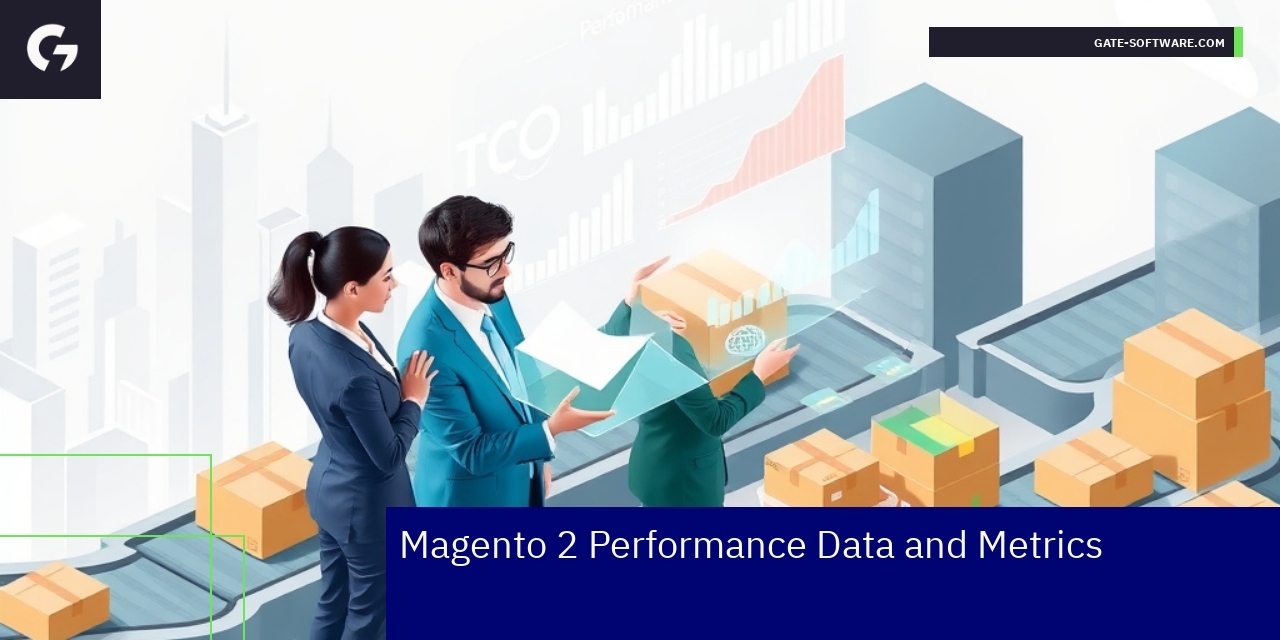 Graph showing Magento 2 performance and cost metrics