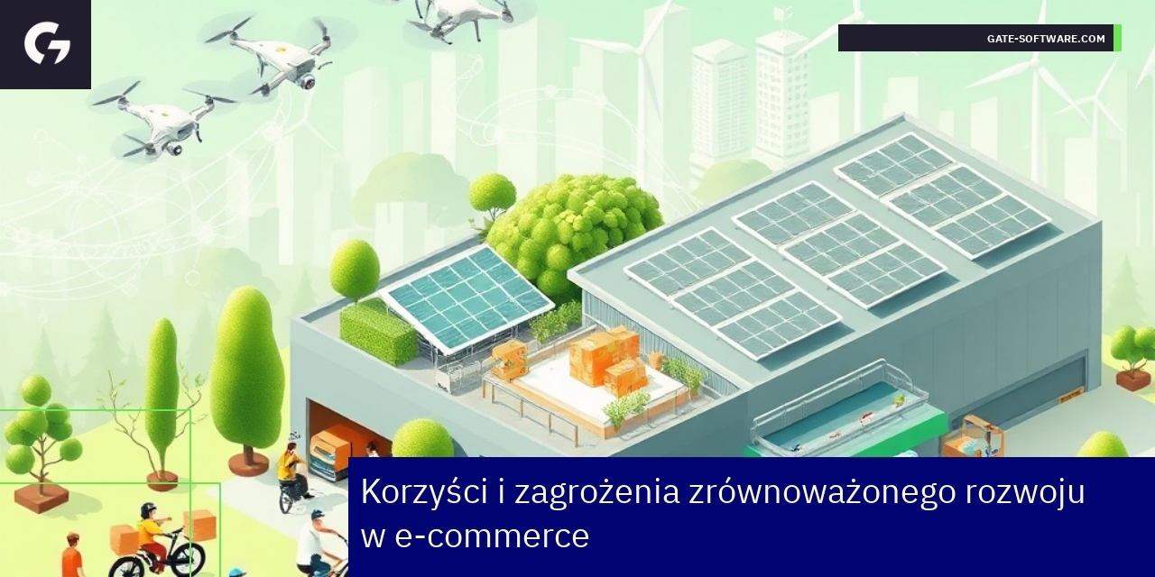 Grafika przedstawiająca równowagę biznesu i środowiska