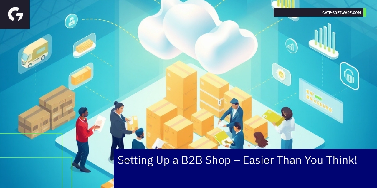 Illustration of B2B ecommerce and integration features