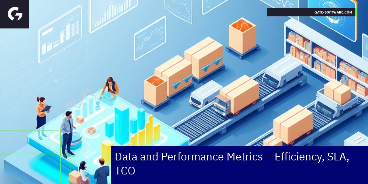Graph showing project time, delivery rate, and TCO reduction