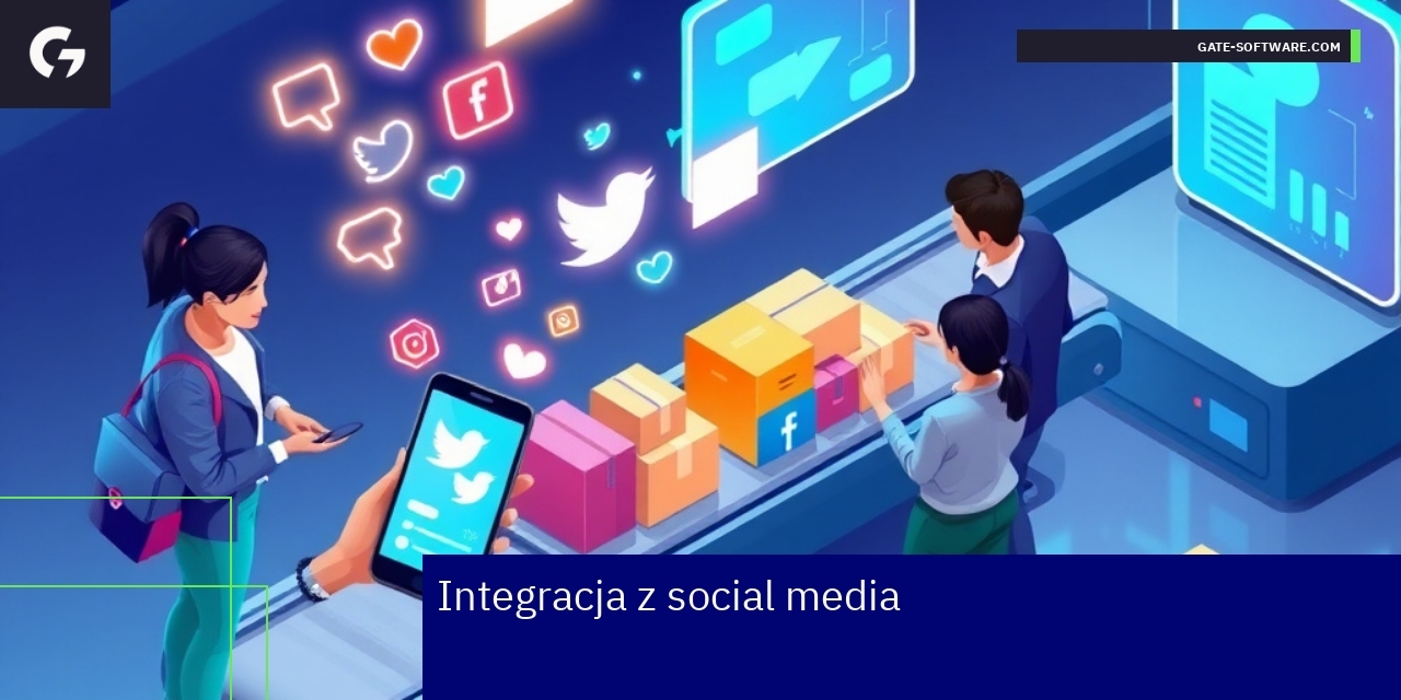 Schemat integracji platform społecznościowych i e-commerce