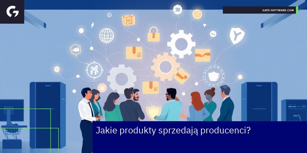 Kluczowe produkty i usługi producentów B2B Ilustracja produktów i rozwiązań dla biznesu B2B