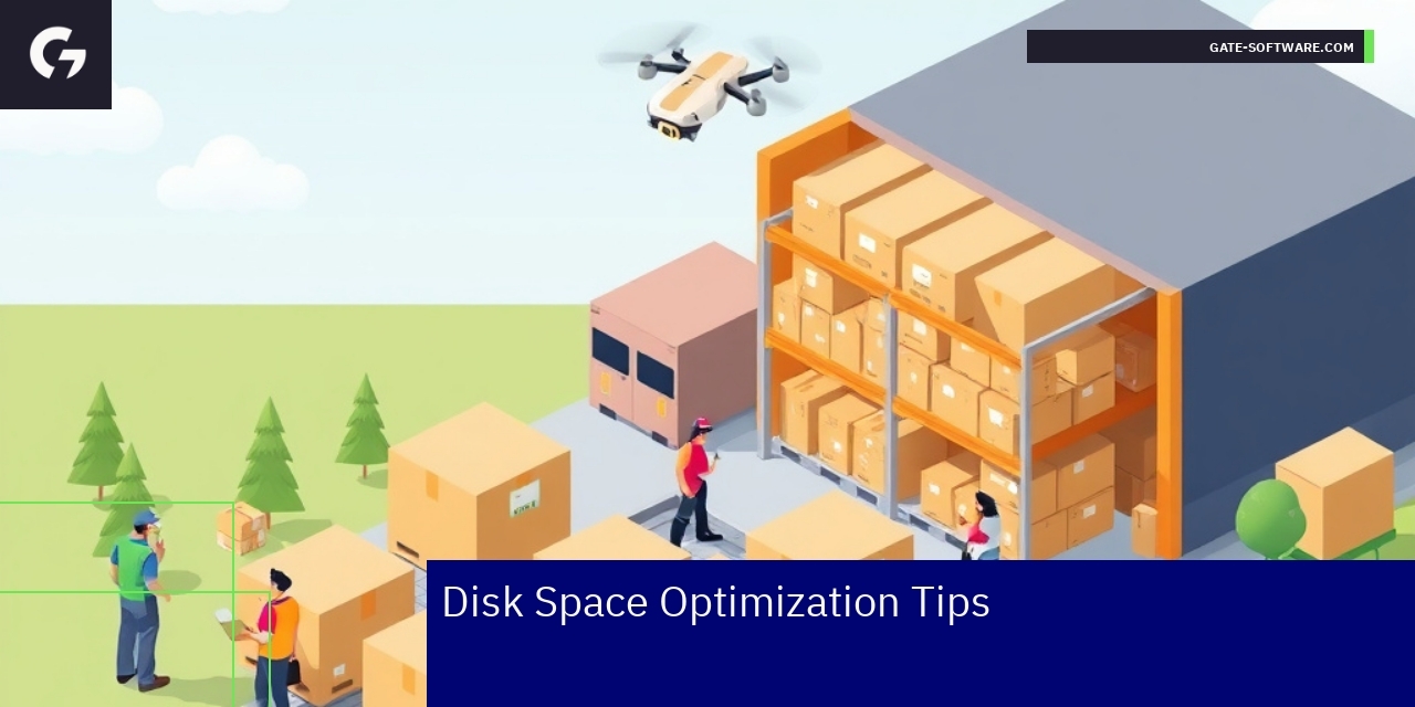Diagram showing disk space optimization strategies