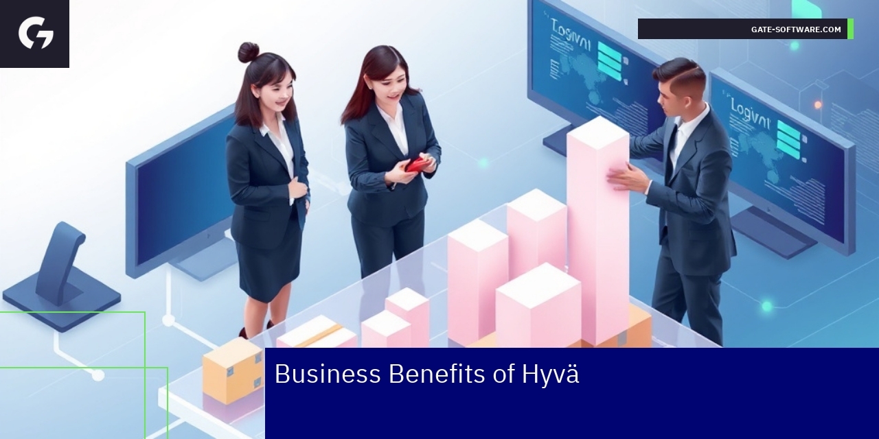 Business Benefits of Hyvä for Magento Stores Magento store frontend optimization concept