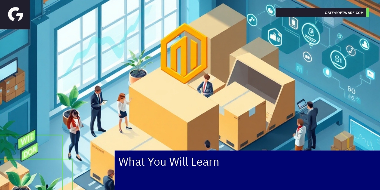 Illustration of Magento optimization and growth concepts