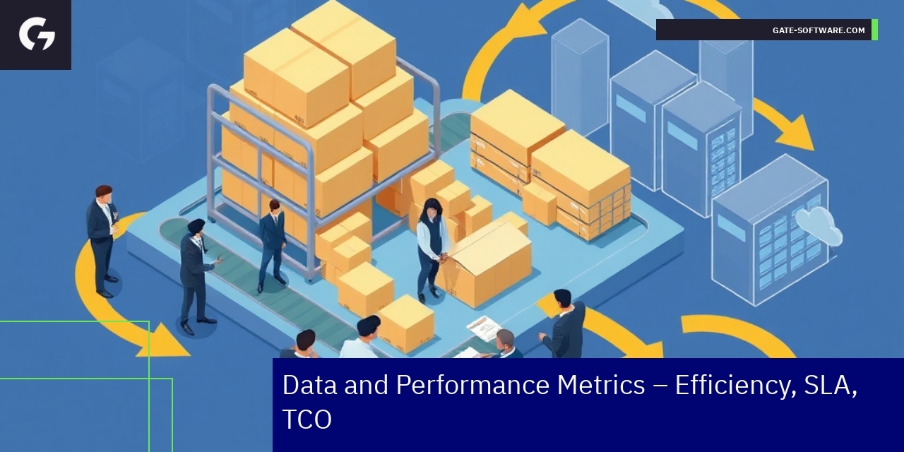 Graph showing B2B project metrics and efficiency improvements