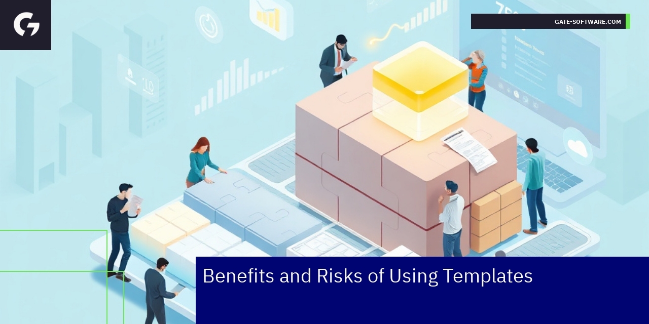 Benefits and Risks of Using Hyva Templates Diagram showing benefits and risks of templates