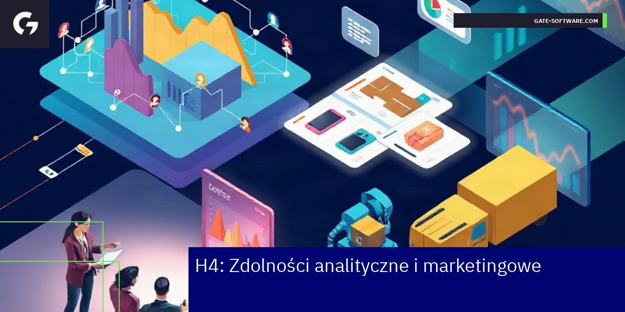 Grafika prezentująca analizę danych i marketing