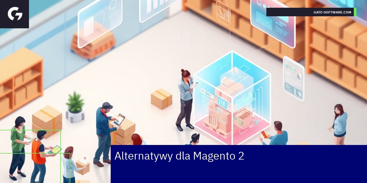 Porównanie najlepszych alternatyw dla Magento 2 Logotypy WooCommerce, Shopify, PrestaShop i innych