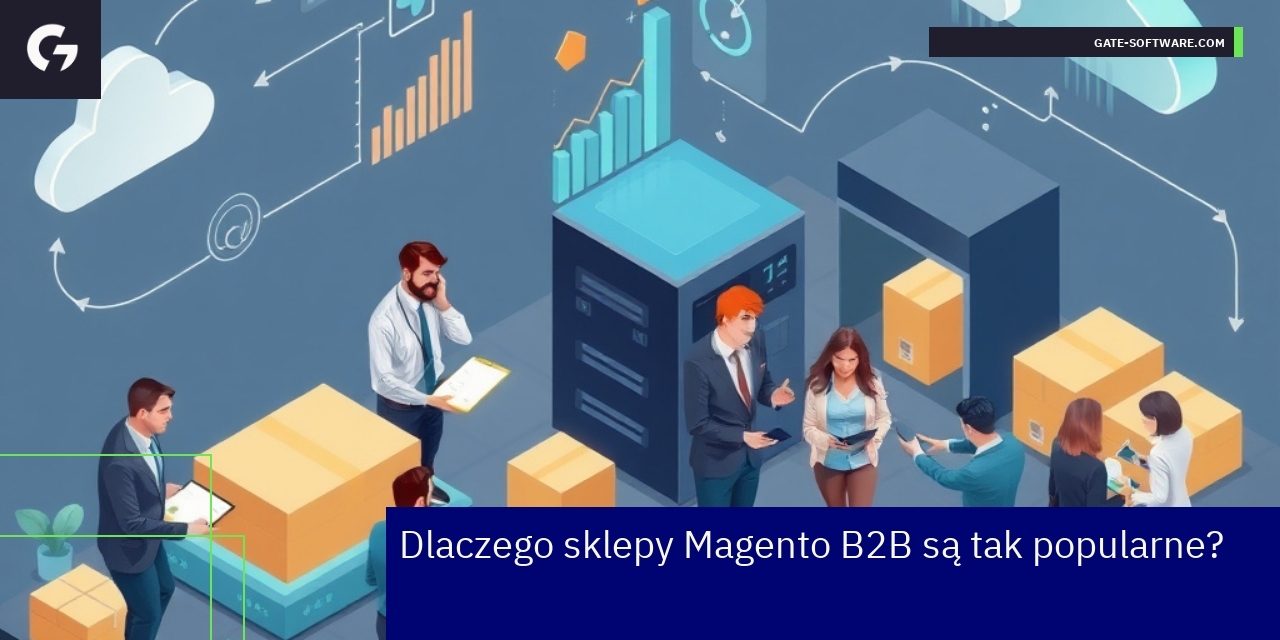 Popularność sklepów Magento w B2B Schemat popularności sklepów Magento B2B