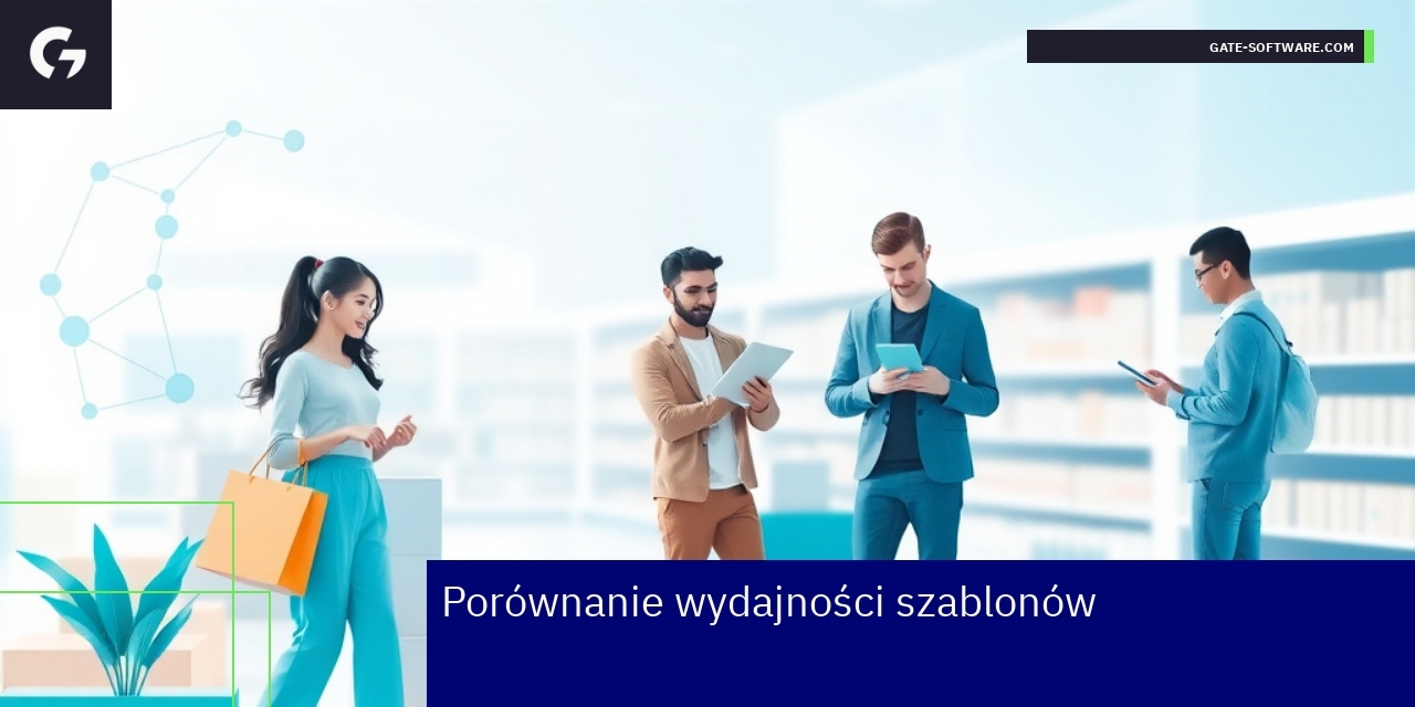 Porównanie wydajności szablonów Magento Hyvä i Luma Wykres i ikony przedstawiające różnice wydajności szablonów