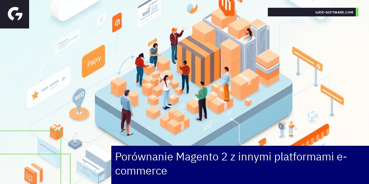 Wykres różnic Magento 2, WooCommerce i Shopify