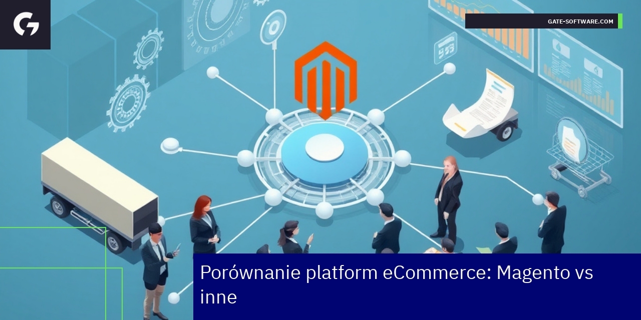 Grafika przedstawiająca Magento oraz inne platformy eCommerce