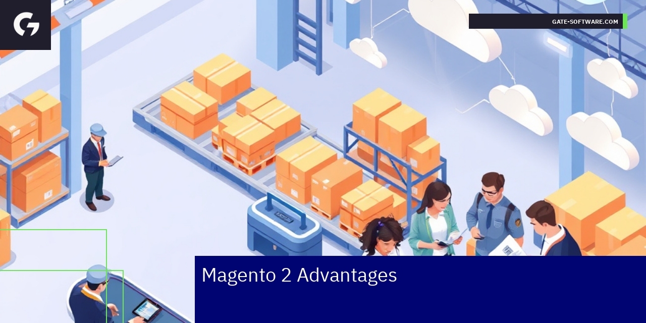 Flowchart showing Magento 2 system integrations
